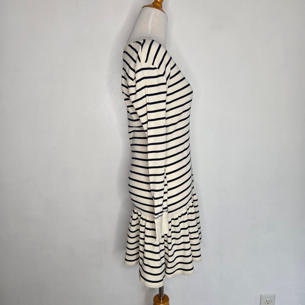 Lauren Ralph Lauren Women Drop Waist Dress Waffle Knit Preppy Fall Striped Small - Picture 3 of 13